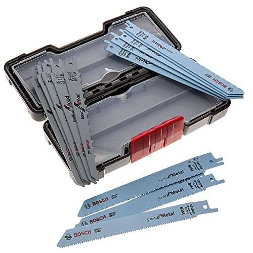 Bosch Professional Säbelsägeblatt Set 15tlg, für Holz und Metall, Toughbox