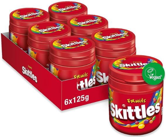 skittles fruits kaubonbons 6er pack 125g für 11,88 statt 15