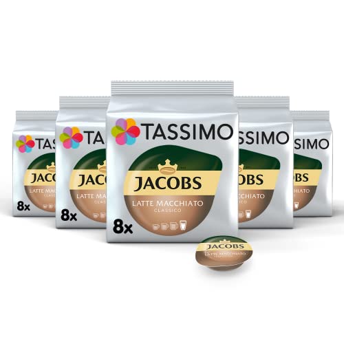 tassimo kapseln jacobs latte macchiato classico 40 kaffee pods 5 x 8 pads