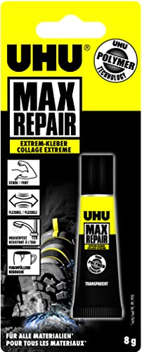UHU Max Repair POWER Reparaturkleber 8 g, extra starker Kleber für 1001 Anwendungen