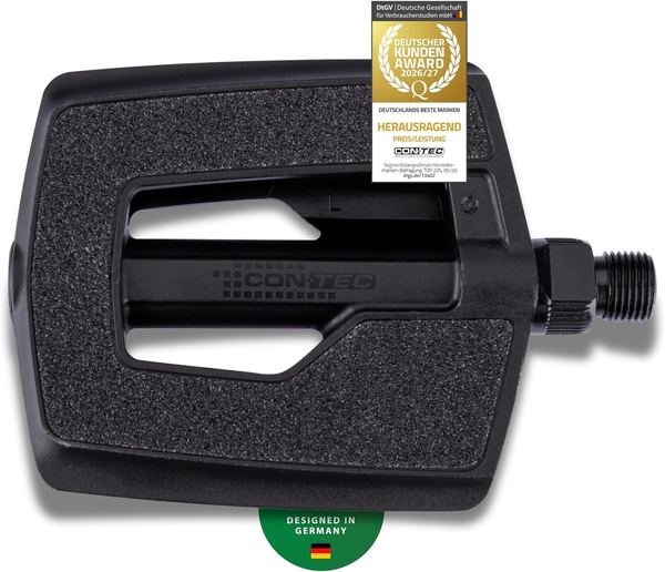 CONTEC Pedal Quick +, Rutschfest, Nylon-Körper, Boron-Stahl-Achse, 9/16", Paar