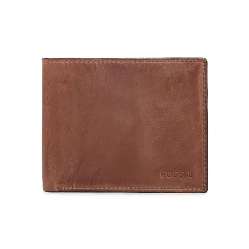 fossil männer brieftasche leder bifold braun 11,4 cm x 9,5 cm x 2,5 cm ML3687200