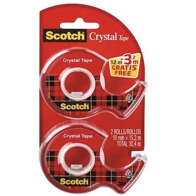 Scotch Crystal Klebeband 2 Rollen mit Abrollern, 4,23 statt 8