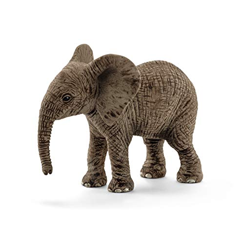 schleich wild life elefantenbaby 14763, detailgetreue tierfigur für zoo spielzeug