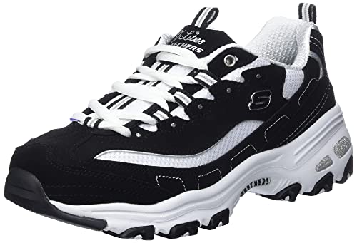 Produktbild: skechers d'lites biggest fan sneaker damen schwarz tru-buck mesh 39.5 eu