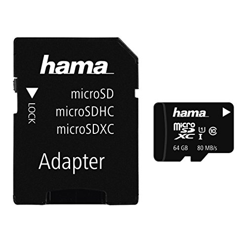microSDXC 64GB UHS-I C10 mit Adapter 533x 80 Mb/s Speicherkarte