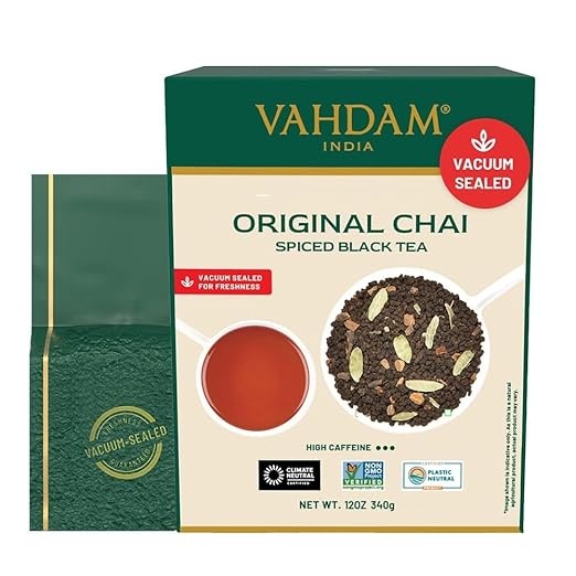 vahdam masala chai tee looseblatt, 340g, indischer schwarzer tee mit gewürzen