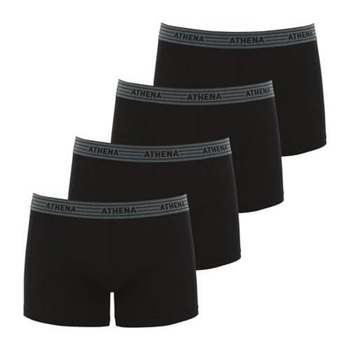 athena herren boxershorts 4er pack schwarz cotton xxxx-large