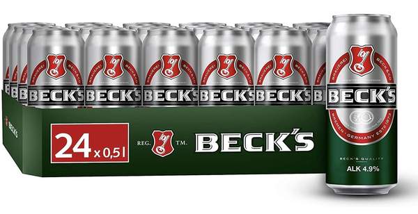 24x becks dosenbier 0,5 l für 14,97 euro, nur 0,62 euro pro dose