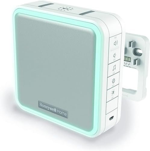 honeywell home dw915s tragbarer led-gong mit 11 melodien, drahtlos oder verdrahtet