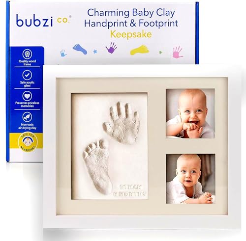 bubzi co handabdruck fußabdruck baby fotorahmen set für neugeborene geschenk kinderzimmer