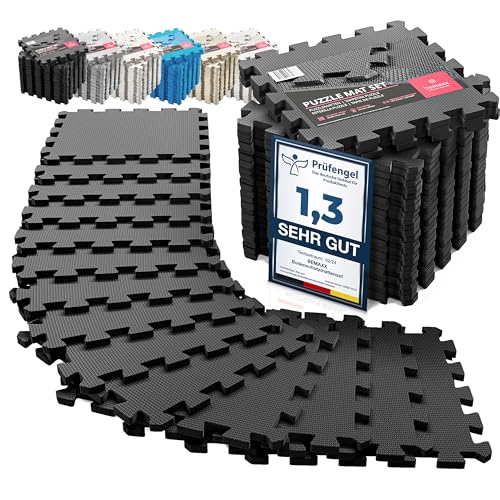 puzzle schutzmatten set, bodenschutzmatte fitness gym, trainingsmatte für garage, keller, pool