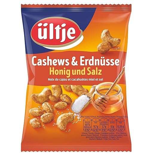ültje Honig-Salz Cashews & Erdnüsse 200 g, Rauchmandeln geröstet 150 g