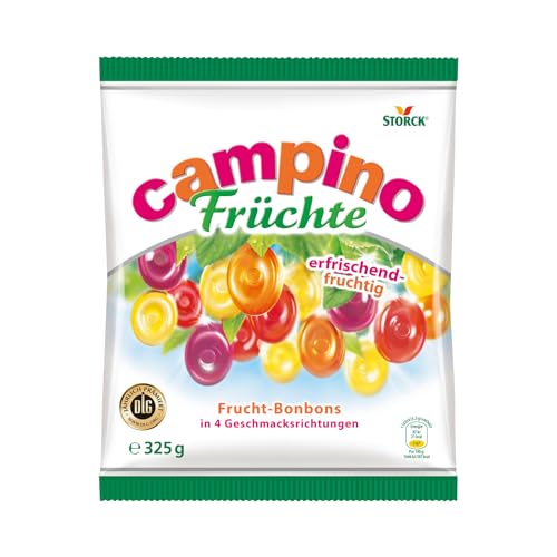 campino fruchtbonbons 325g  leckere süßigkeiten in vier sorten