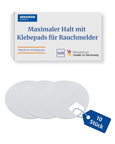 Hekatron klebepads rauchmelder montage ohne bohren für genius plus und h, 10 stück
