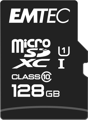 emtec 128gb microsdxc speicherkarte, highspeed, ecmsdm128gxc10 elitegold