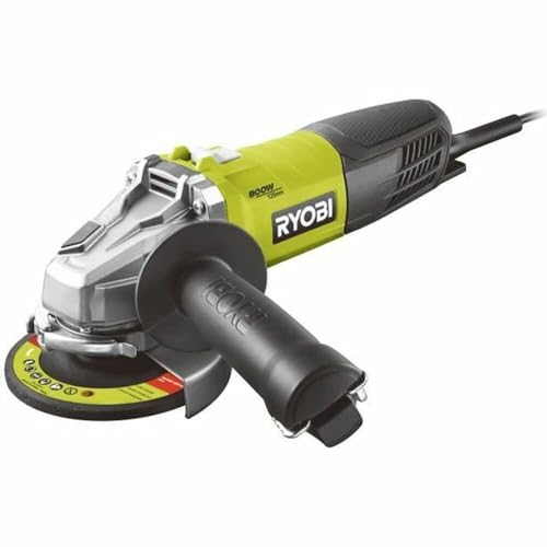 ryobi winkelschleifer 125mm 800w rag800-125g, spindelarretierung, schutzhaube, wiederanlaufschutz