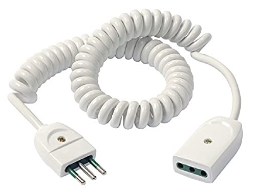 Produktbild: vimar spiralförmige verlängerung 3 m, federbelastetes elektrisches kabel, 1300 w