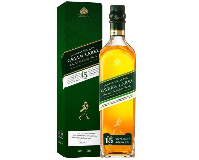johnnie walker green label scotch whisky 15 jahre 0,7l für 31,58
