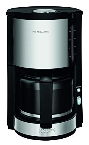 filterkaffeemaschine krups km3210 pro aroma plus, 10 tassen, 1,25 l, schwarz, edelstahl