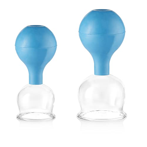 pulox cupping glasses set in verschiedenen größen und farben blau