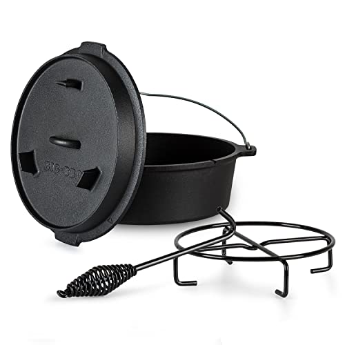 bbq dutch oven set guernsey, 9qt gusseisen topf, 9 liter feuertopf