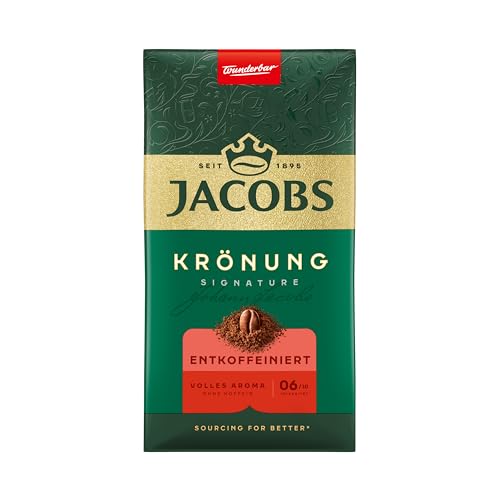 Produktbild: jacobs entkoffeinierter filterkaffee krönung, gemahlen, mittlere röstung, 500 g