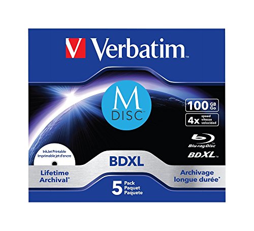verbatim m-disc bd-r xl 100gb 5er pack discs