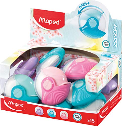 maped radiergummi zenoa plus, farblich sortiert, 15 stück 1er pack