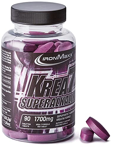 kreatin tabletten ironmaxx krea7 superalkaline 90 stück vegan zuckerfrei hochdosiert