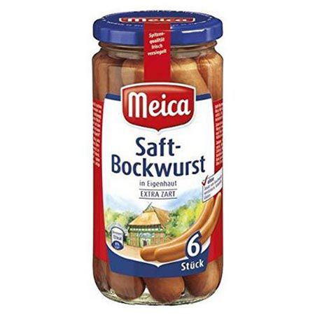 Produktbild: meica bockwurst 4er pack saft bockwürste je 6 pieces ab 9,88 euro