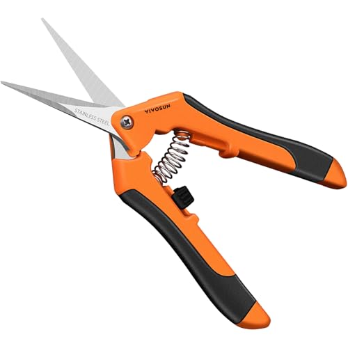 vivosun gartenschere 17cm pflanzenschere mit ergonomischen griffen und titan-beschichtung
