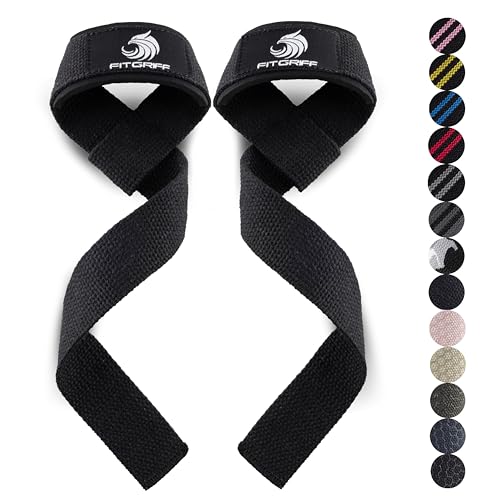 fitgriff lifting straps padded für deadlifts und krafttraining für männer und frauen