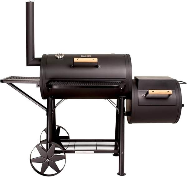 Produktbild: TAINO Yuma XXL 90kg Smoker Räucherofen Holzkohle 3,5mm Stahl schwarz