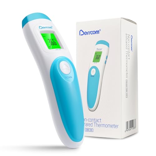 Berrcom infrarot fieberthermometer kontaktlos digitales stirnthermometer mit lcd anzeige