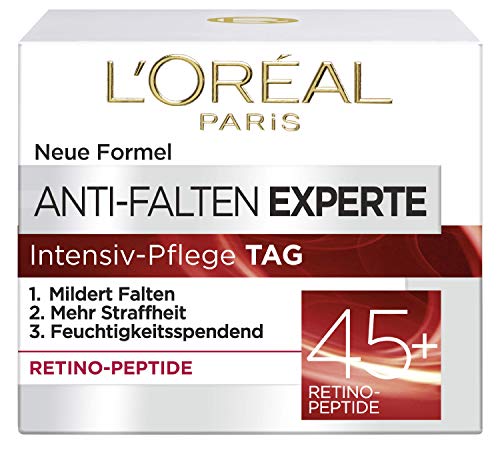 L'Oral Paris Feuchtigkeitspflege Anti-Aging Creme mit Retino Peptiden, 50 ml, für straffere, weichere Haut