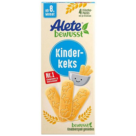 alete kinderbutterkekse aus weizen, 125g für 1,25 euro statt 2 euro