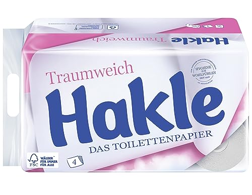 hakle traumweich toilettenpapier 16 rollen, sanfte reinigung für wohlbefinden