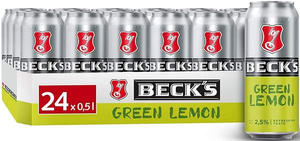 becks green lemon 0,5l 24er pack für 18 euro statt 26 euro