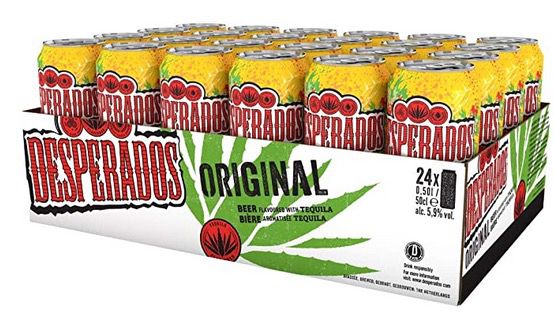 desperados tequila bier 24 x 0,33 l für 35,99 euro  1,50 euro pro dose