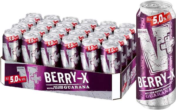 veltins v+ berry-x biermischgetränk 24 x 0,5 liter ab 15,97 euro