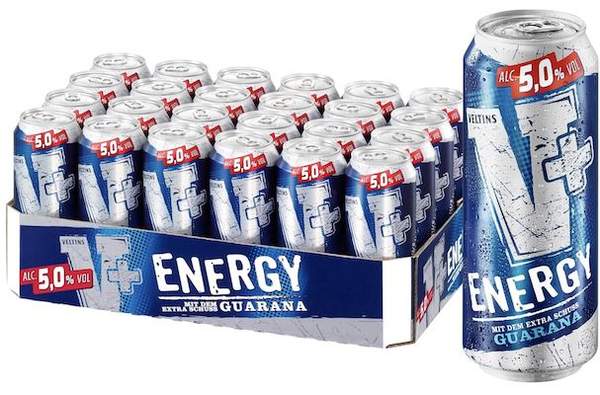 24x 0,5L V+ Energy Biermischgetränk nur 17,76 - 0,74 pro Dose