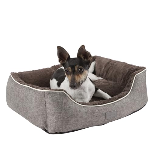 Produktbild: kerbl kuschelbett für hunde und katzen, silber/dunkelgrau, 50x40x15cm