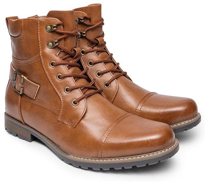 Produktbild: bruno marc schnürstiefel aus pu-leder in schwarz für 32,49 euro statt 50 euro