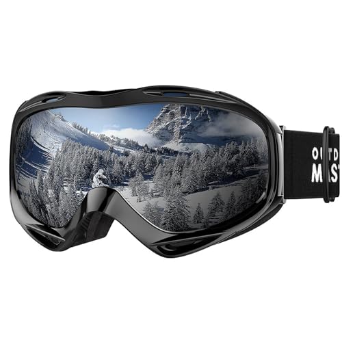 outdoormaster skibrille otg unisex für brillenträger, 100% uv-schutz, anti-nebel