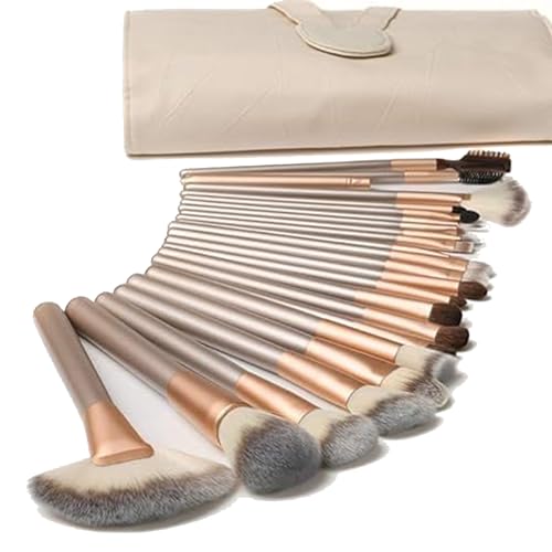 nestling 18 stücke make-up pinsel set mit roll up tasche und holzgriff