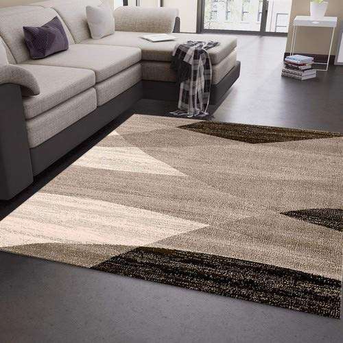 vimoda teppich geometrisches muster braun beige 60x110 cm