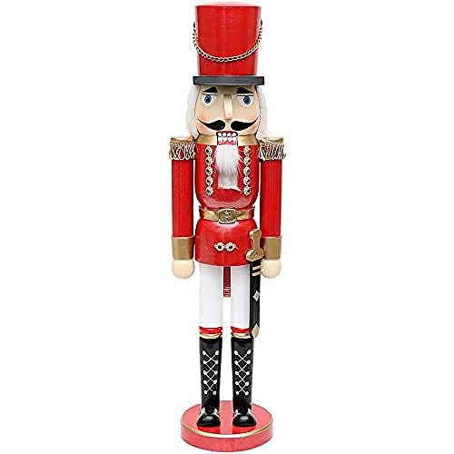 nussknacker rot metallic - dekorativer nussknacker für weihnachten