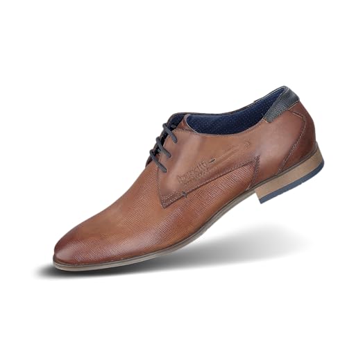 bugatti halbschuh leder derby braun two-tone finish 45 eu