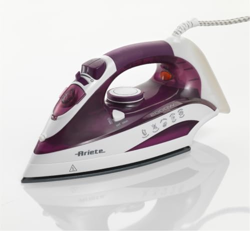 dampfbügeleisen ariete 6235, keramiksohle, dauerdampf 25 g/min, 2000 watt